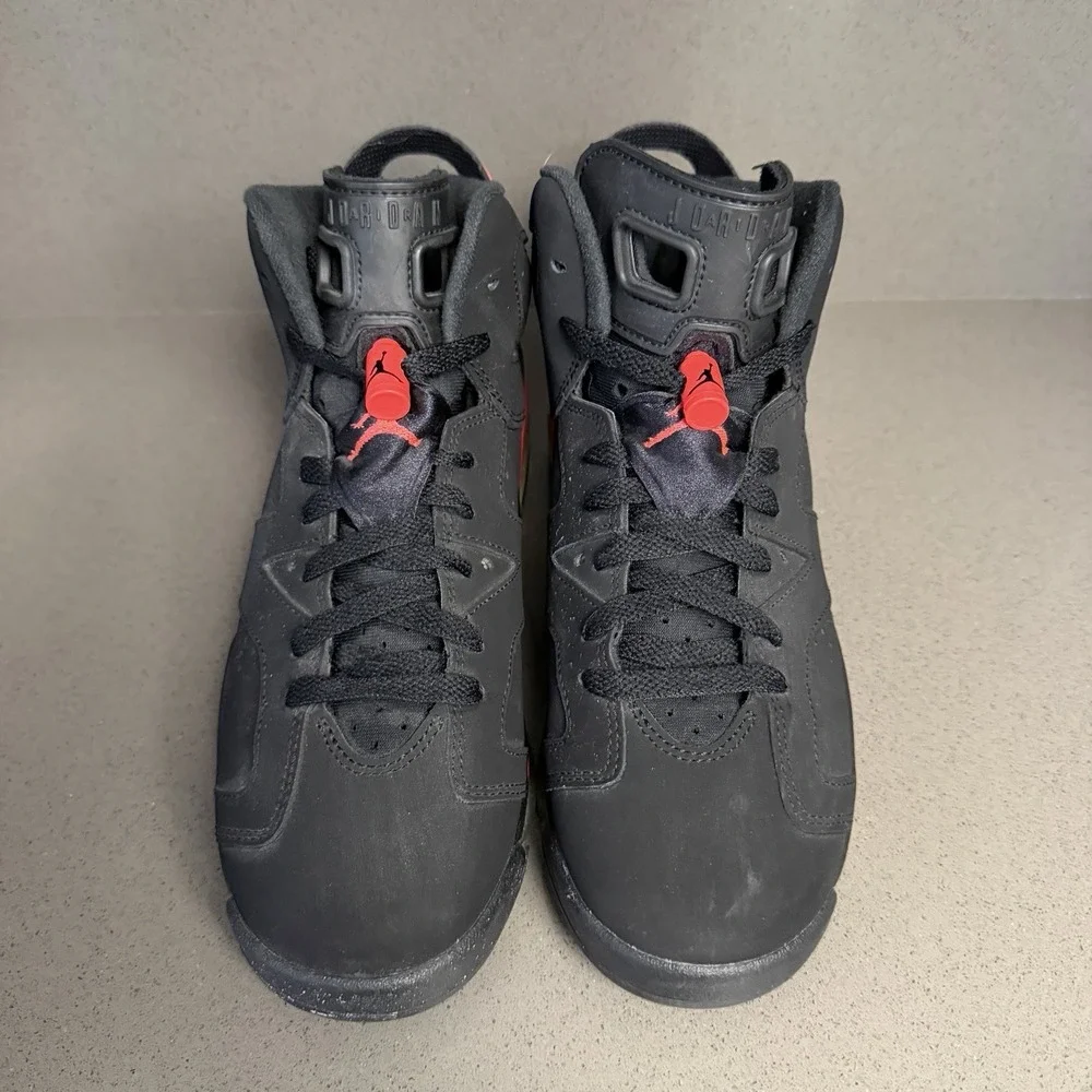 Air Jordan 6 Retro Infrared 2014 Black Varsity Red 384665-023 GS Size 7Y 8.5W